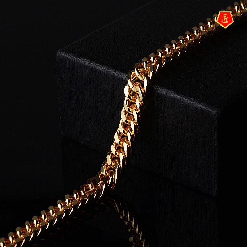 [Ready Stock]Fashion Temperament Men's Gold Bracelet