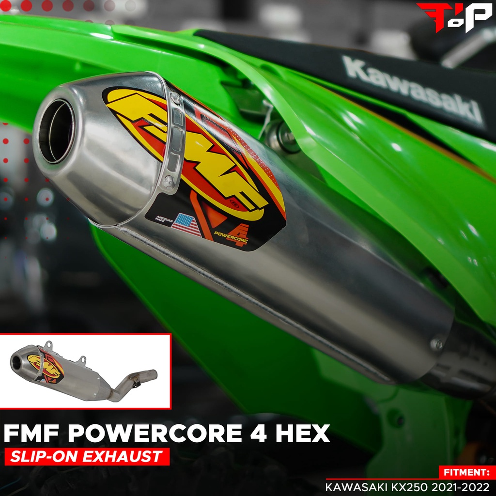 FMF POWERCORE 4 HEX KAWASAKI KX250 2021-2022 KNALPOT TRAIL 042392