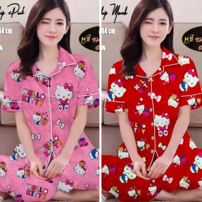 F..Alvaro Outlet PIYAMA DEWASA (CP) KITTY FRIENDSHIP 2W/ FIT TO XL.M mur4hH
