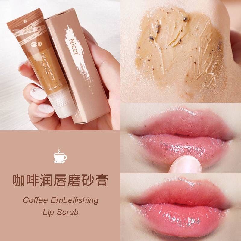 LIP SCRUB COFFEE - Lip Scrub Kopi/pelembab dan anti pecah bibir