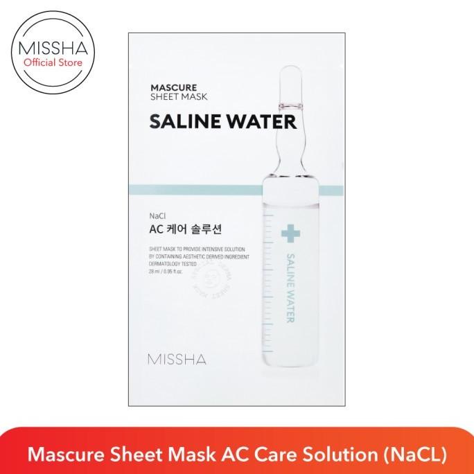 Missha AC Care NaCL Saline Water Sheet Mask Masker Wajah Mascure edopg99 Segera Dapatkan