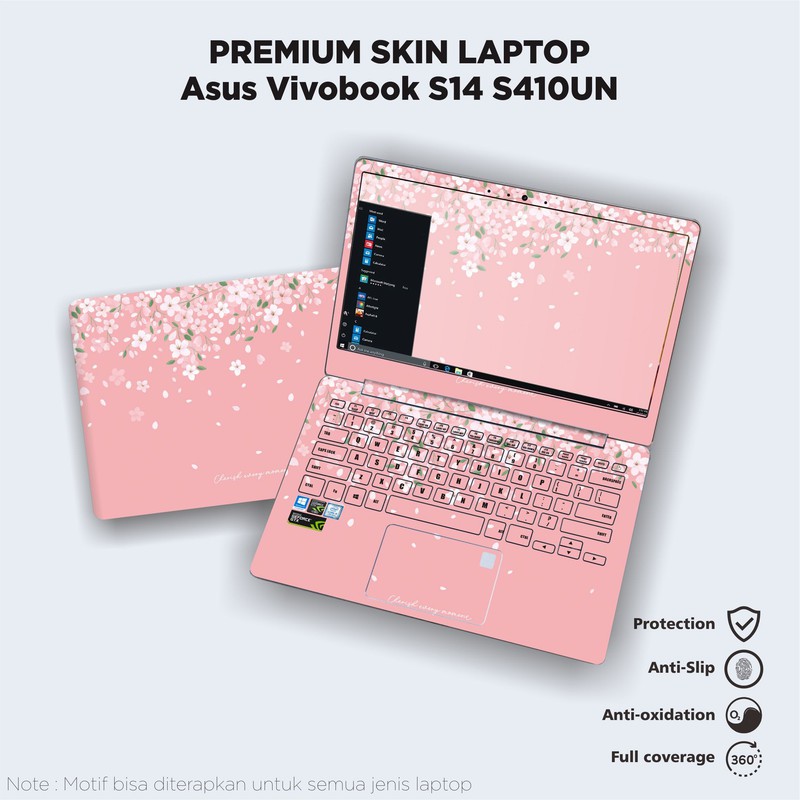 Garskin Laptop Fullbody Asus Vivobook S14 S410UN FLOWERS