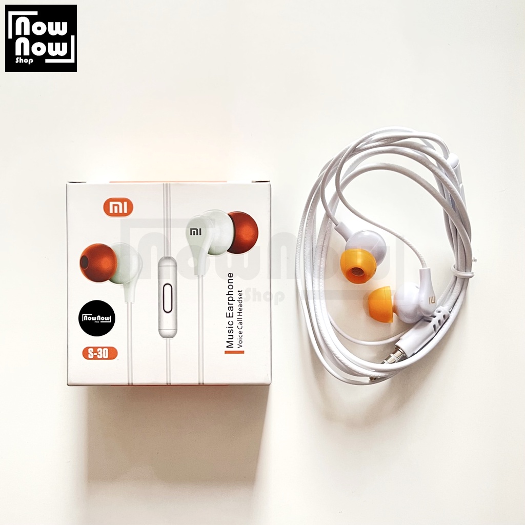 Headset Earphone Handsfree HF S-30 / T106 Branded Xiaomi Redmi 1 2 3 4 4A 4X 5 5A Note Mi2 Mi4 Mi4i Mi4C Mi5 Note 6 6A 7 7A 8 8A 9 9C 9T 10 10s 11 Super Bass High Quality