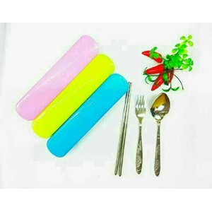 Set Alat Makan(Garpu,Sendok,Sumplit) Stainles Kemasan Box Termurah.