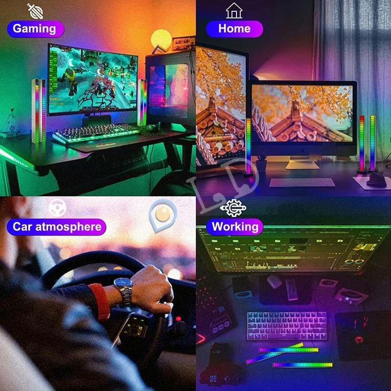 [KONTROL APLIKASI] Lampu LED RGB bar Strip spectrum Audio Indicator voice / Music Sound Control - Lampu Disco Musik Bar