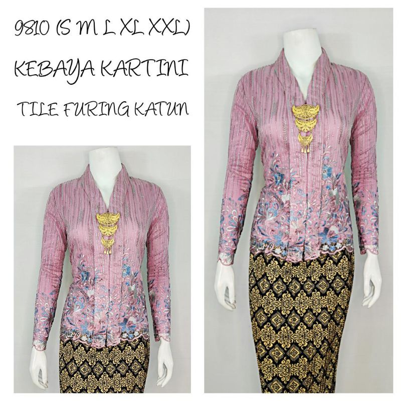 Indah KEBAYA TILE KARTINI MODERN LENGAN PANJANG Furing Katun KEBAYA WISUDA KEBAYA KATUN KEBAYA AKAD KEBAYA MODERN S M L XL XXL XXXL 9810-2