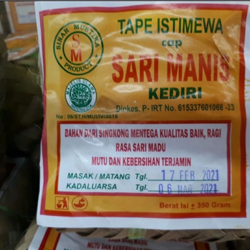 

tape singkong istimewa sari manis kediri | pack
