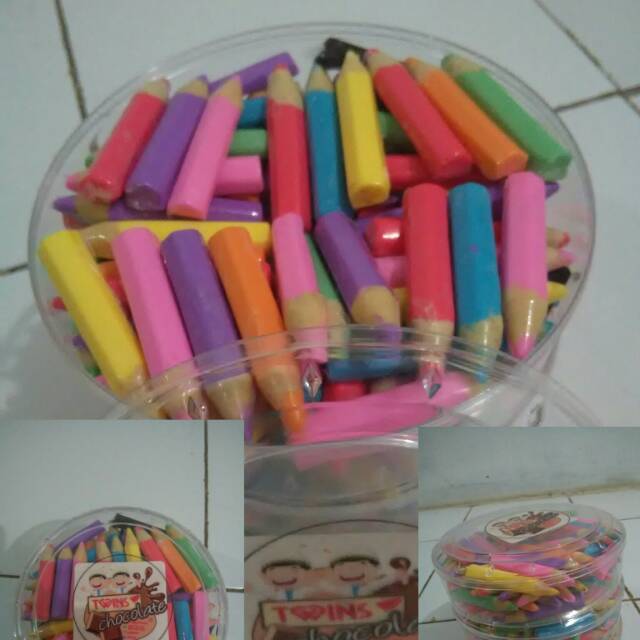 

Cokelat karakter pensil warna warni