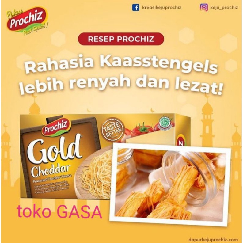 

keju prochiz gold 160gr/keju parut procis/ keju chedar/keju parut/keju enak/keju gold/cheese gold