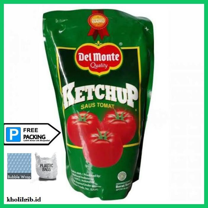 

gnidderdsaus- saos tomat delmonte 1kg refill standing pouch murah -asliiiiii.