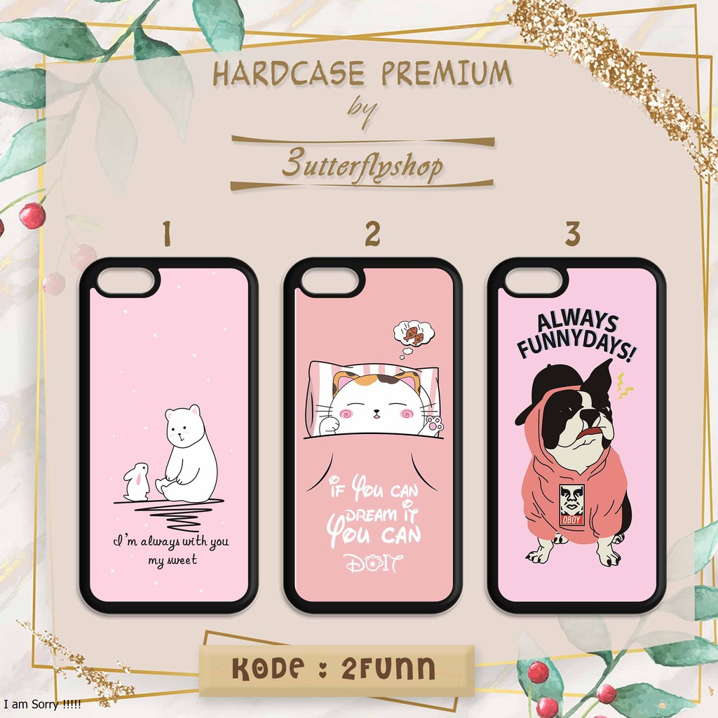 HARDCASE Pet Cat n Doggy Fun case Oppo Vivo Realme Redmi Xiaomi Samsung Iphone