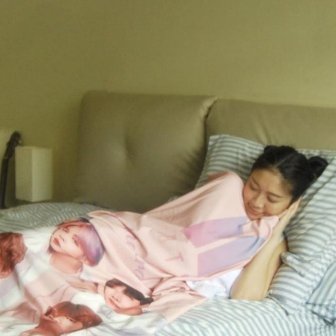 SALE SELIMUT BTS BT21 ARTIS KPOP FULLPRINT ( PACKING AMAN )