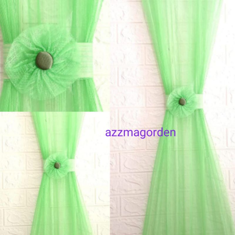 GORDEN KACA RUMAH MINIMALIS IKAT TENGAH KUPU KUPU  MURAH bahan tipis gorden siang