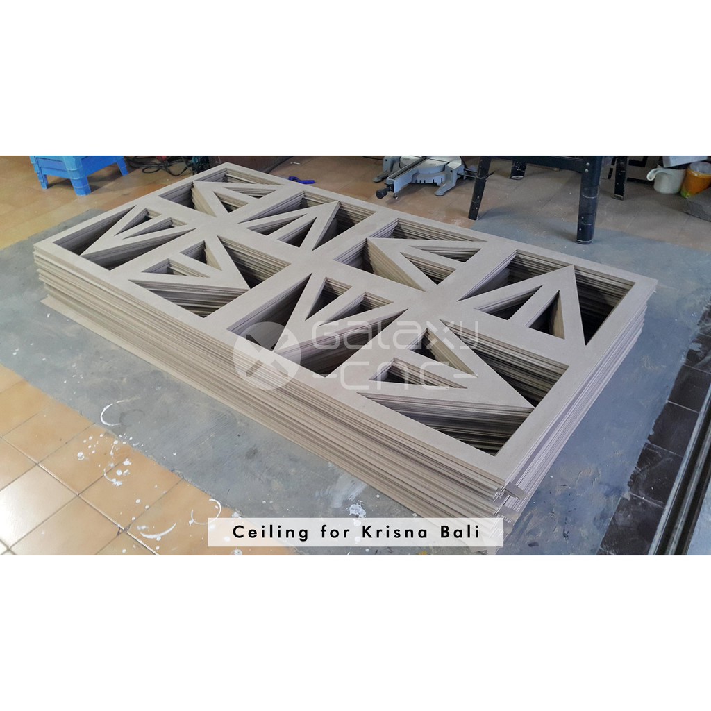Laser cutting, CNC router motif dan perforasi MDF PVC ACP Surabaya