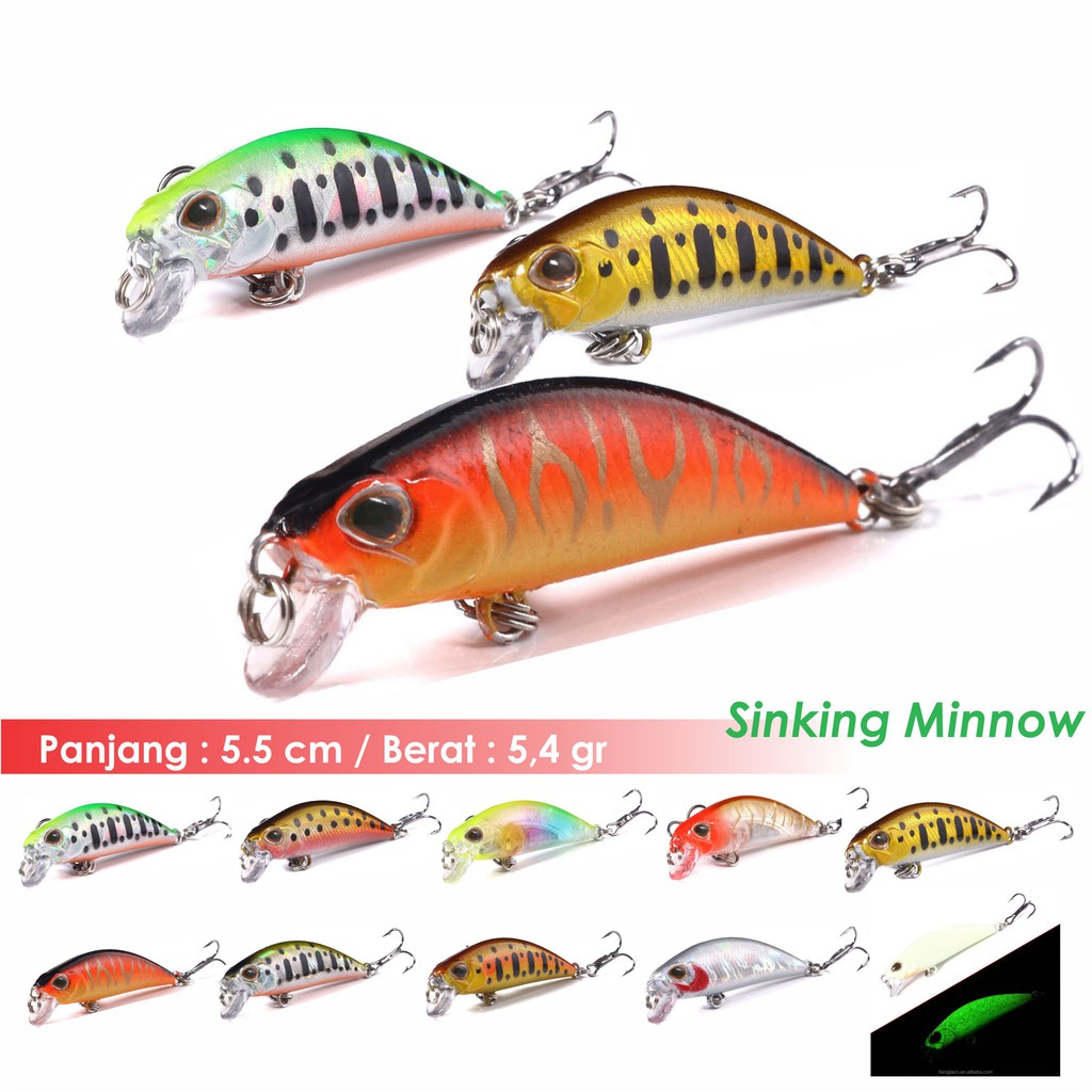 Lure Minnow 5,5cm Umpan Casting Hampala Duo Ryuki Replika UL sungai dan muara MI133
