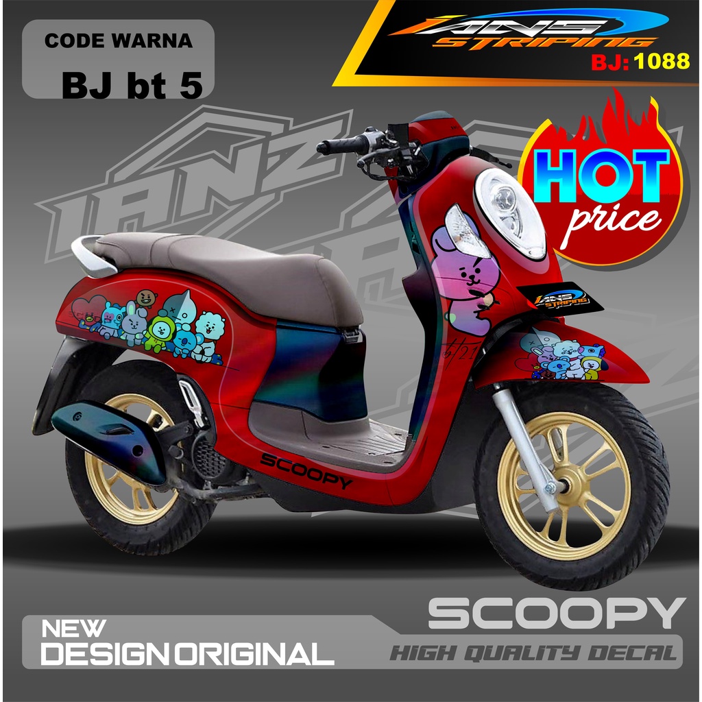 DECAL STICKER SCOOPY HOLOGRAM FULL BODY / STIKER HOLOGRAM SCOOPY / DECAL SCOOPY FULL BODY / STIKER HOLOGRAM