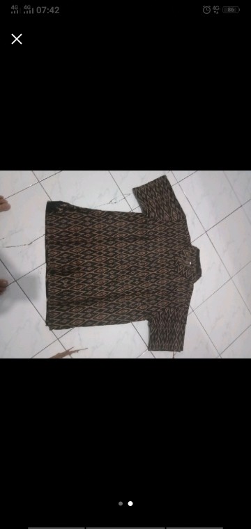 Kemeja Batik Lengan Panjang Batik  Danabrata Pria Motif Songket Hijau Kode 031 M L Xl Xxl Regular