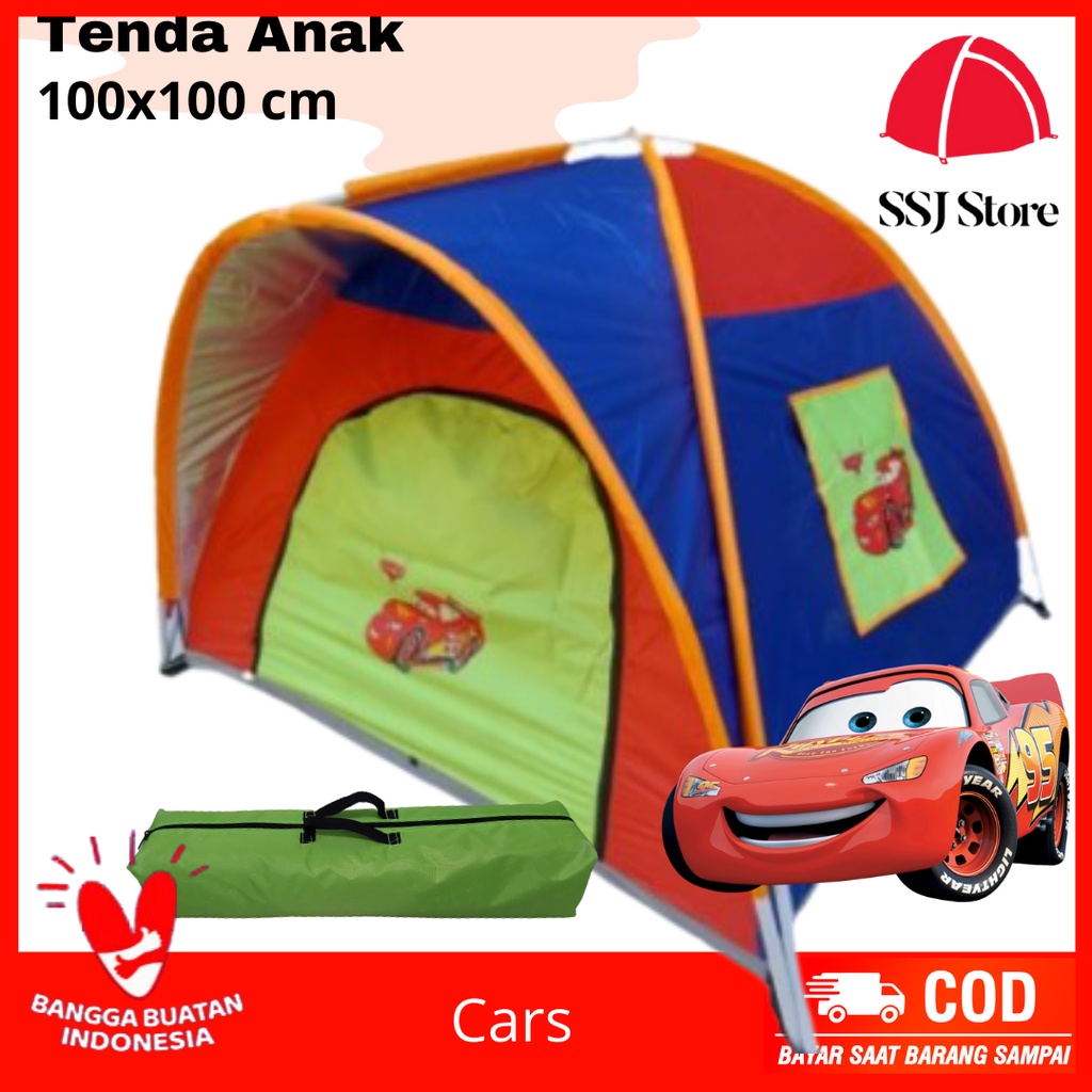 Tenda Untuk Anak Cowok Ukuran 100x100 cm SSJ Store Gratis Ongkir Bisa COD / Kemah - Kemahan Anak