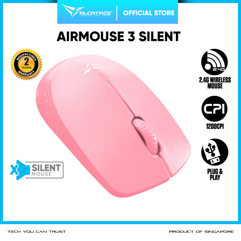 Alcatroz Airmouse 3 Wireless Silent Click Mouse Office Kantor