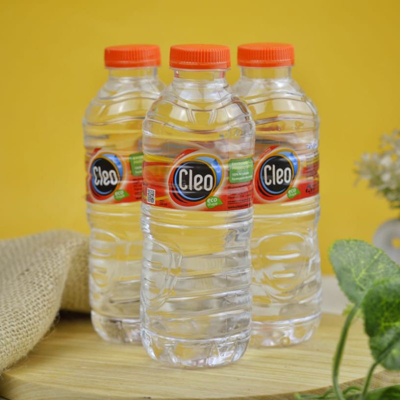 

Cleo Eco Shape Air Mineral 220 ml kemasan mini kecil praktis botol saku