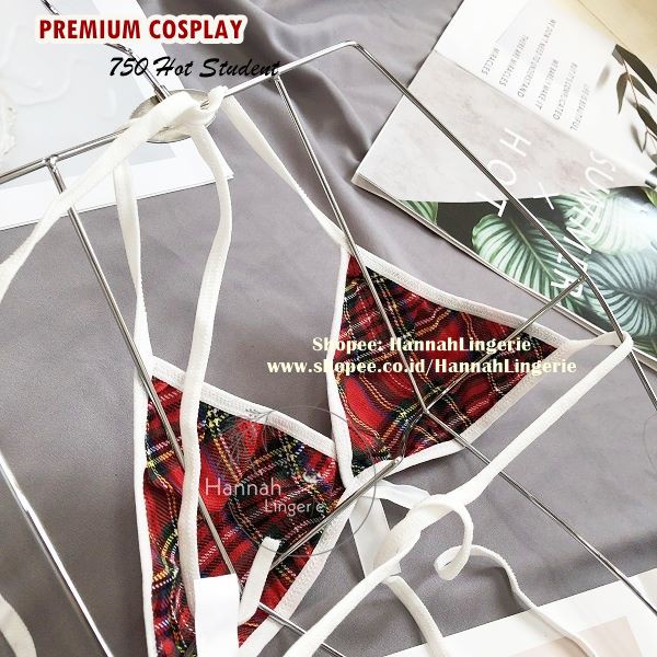 4XL XXXL XXL XL Lingeri Kostum by Hannah Lingerie Cosplay Student Murid Sekolah Costume Siswa Hot Bra Set 750