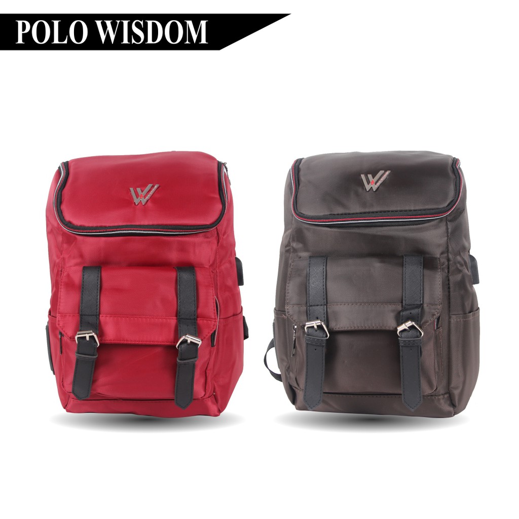 [KLIKTAS] Tas Ransel pria Impor Polo Wisdom - WD 010 - Backpack kantor