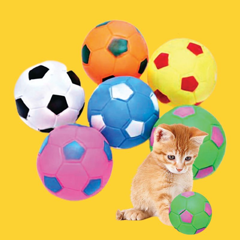 BOLA KARET - Mainan Kucing Bola Karet Bunyi Mainan Anjing Dog Cat Toys Mainan Kitten