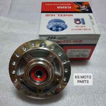 TROMOL DEPAN HONDA SUPRA X CAKRAM, SUPRA FIT LAMA (KOMPLIT 2 LAHER RODA DAN BOS BUSHING)