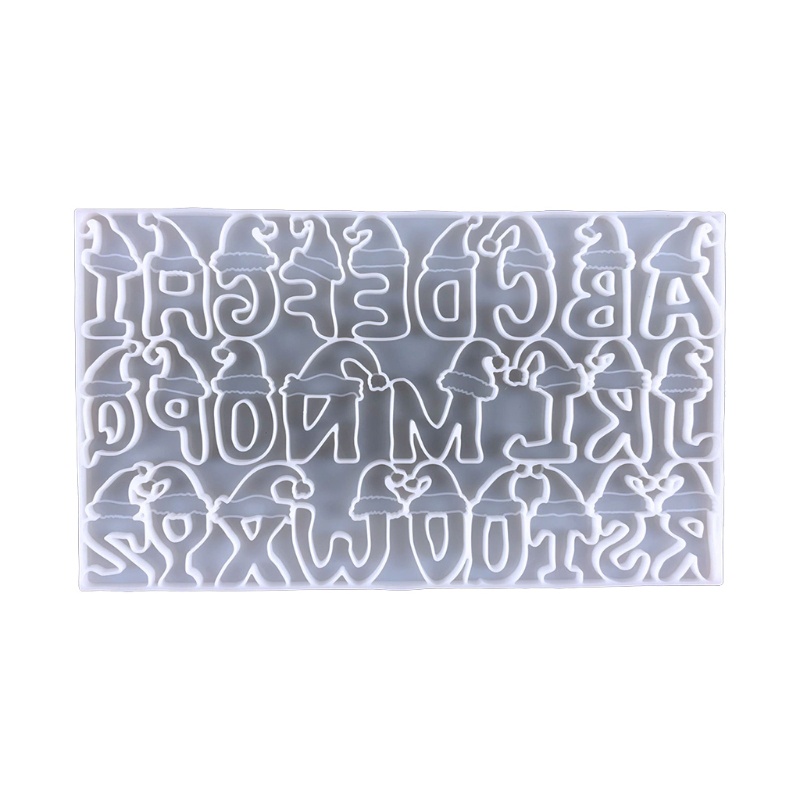 Siy 24pcsset Cetakan Resin Epoksi Bentuk Huruf Bahan Silikon Untuk Gantungan Kuncikalunganting