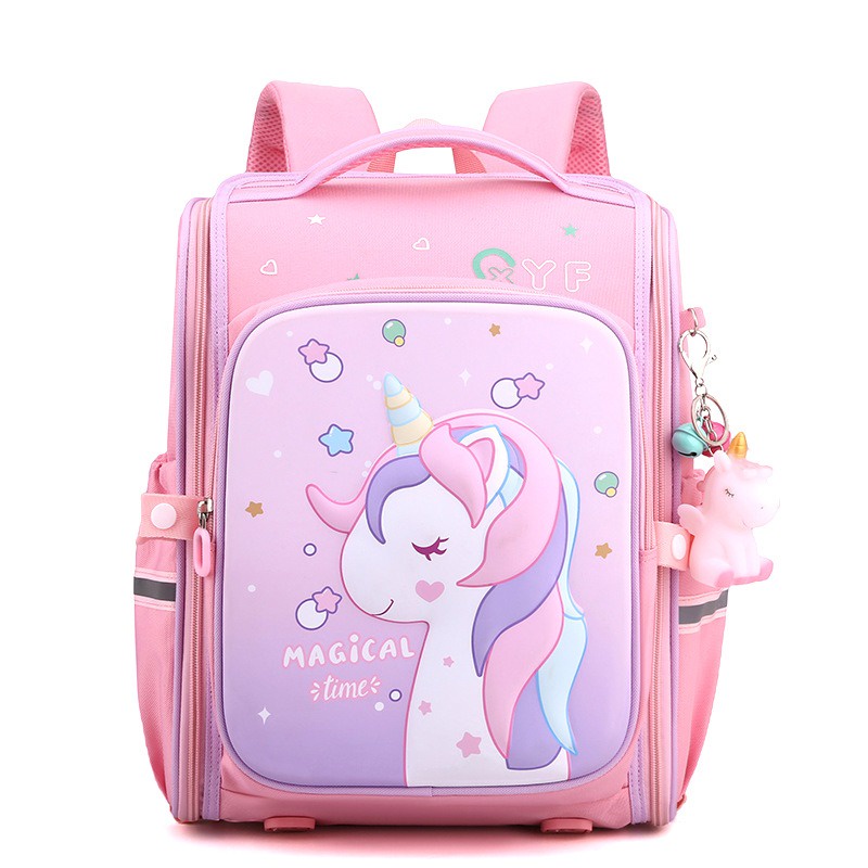 [MONA] TAS SEKOLAH RANSEL ANAK CEWEK MOTIF KARTUN TIMBUL LUCU UNIK CUTE 3 DIMENSI IMPORT PREMIUM BEAR UNGU -M0176