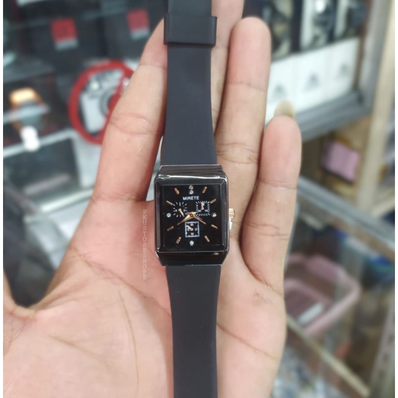 JAM RUBBER WANITA MODEL PETAK SILIKON FASHION WANITA MIRETE ORIGINAL TERBARU_JAM TANGAN WANITA ANTI AIR TALI KARET