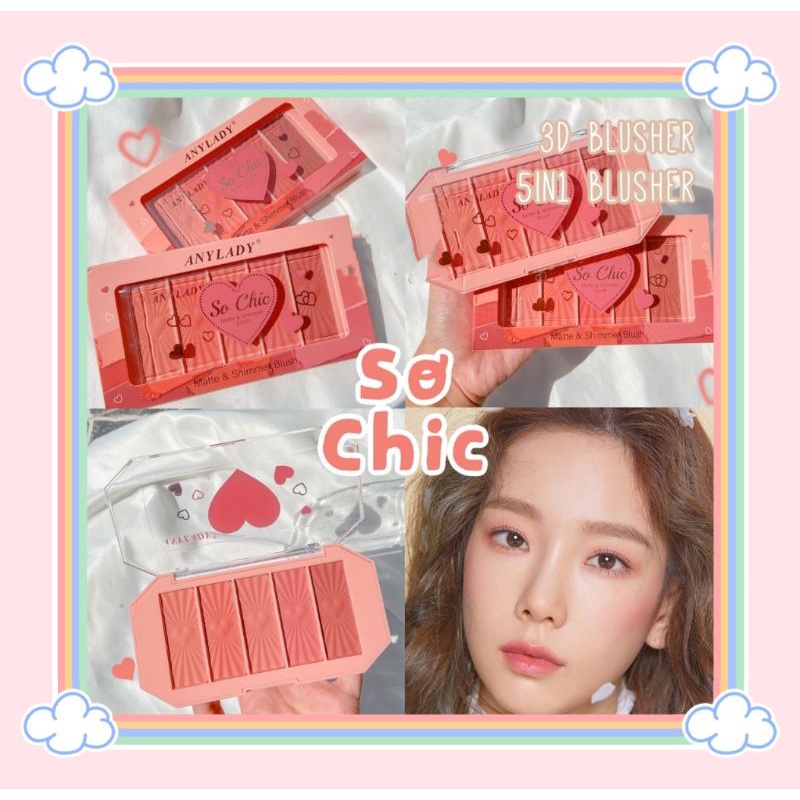 PROMO!!!BLUSHER/BLUSH ON 5 WARNA SO CHIC ANY LADY 851