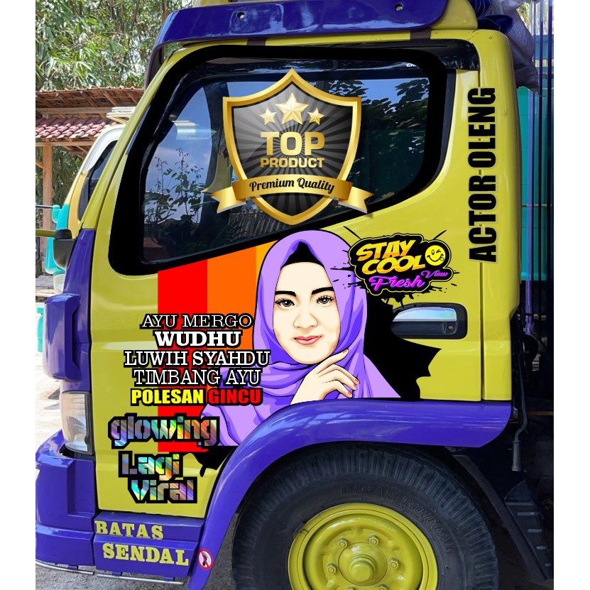 DECAL TRUCK, DUTRO, CANTER,STICKER PINTU TRUK MOTIF