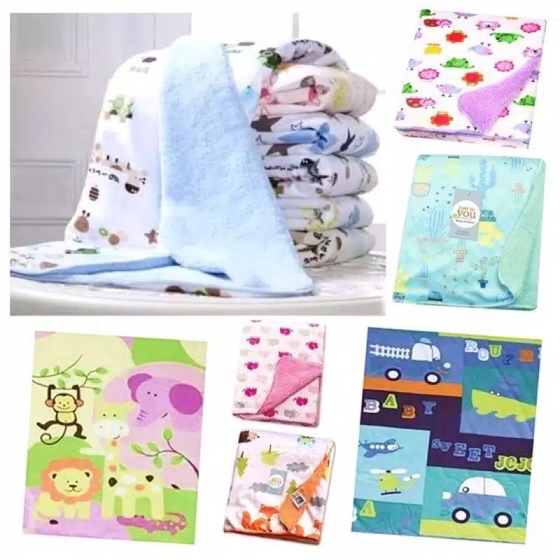 Selimut bayi fleece lembut import tanpa topi
