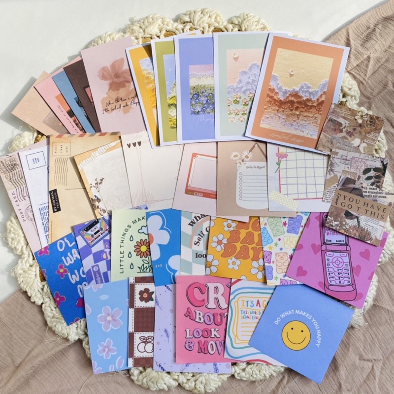 

35 pcs paket jurnal tema colorful bujo diy scrapbook penpal diary