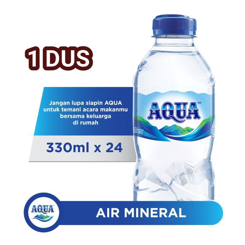 

Aqua 330ml isi 24 Botol perdus Maks 3dus