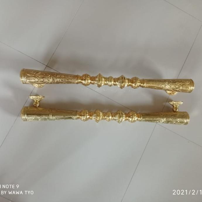 GAGANG PINTU 1METER HANDLE PINTU KUNINGAN MEWAH GOLD