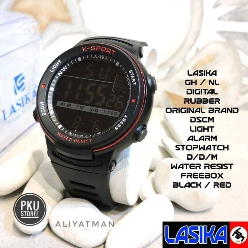 JAM TANGAN SPORT TERLARIS DEWASA DIGITAL LASIKA TAHAN AIR HINGGA KEDALAMAN 10 METER_FREE BOX