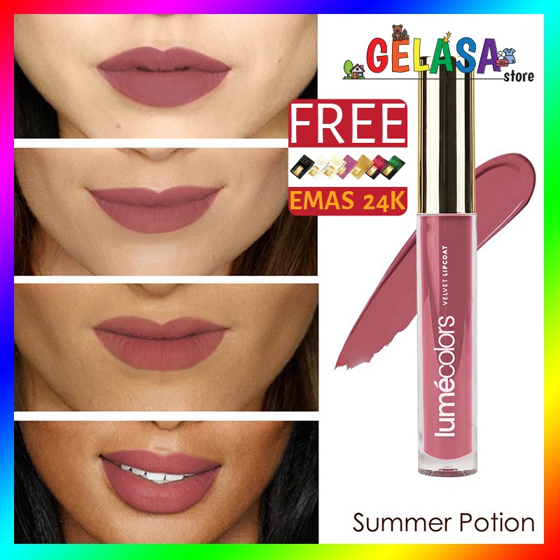 (Free Emas) Lumecolors Velvet Lipcoat Matte - SUMMER POTION