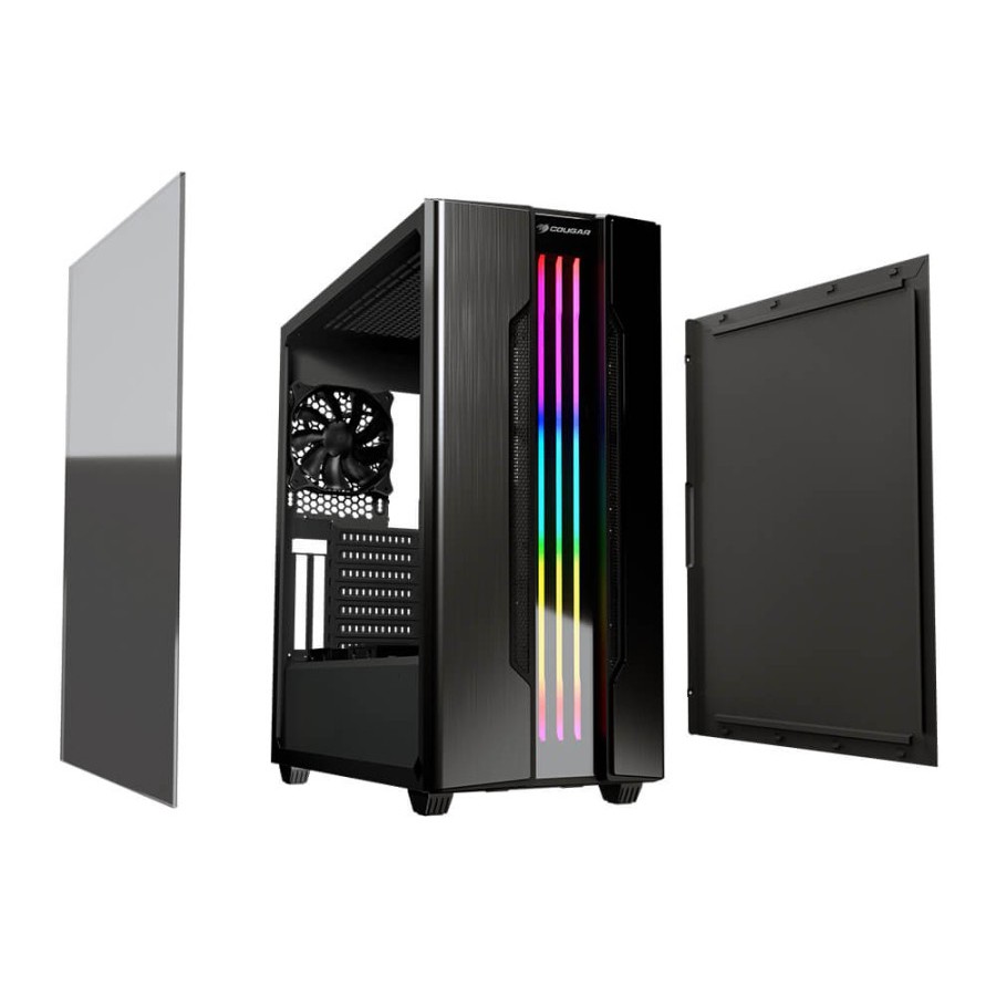 Cougar PC Case Gemini S RGB Glass-Wing Mid-Tower - Hitam