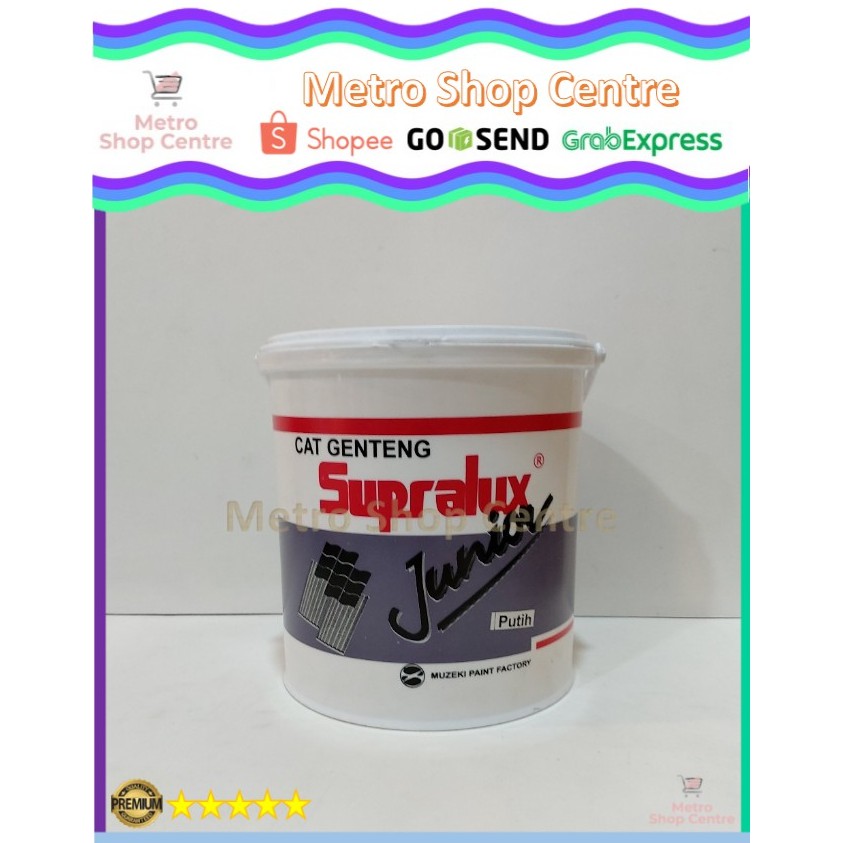 Supralux Junior - Cat Bak / Genteng / Kolam Warna Putih (White) 4 Kg (Galon) Muzeki Paint Factory