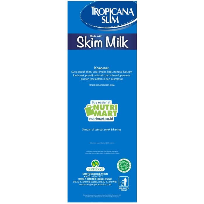 

Tropicana Slim Susu Non Fat Fitosterol Coffee