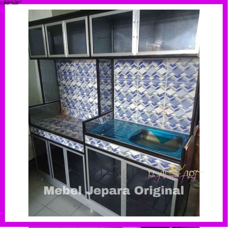 Lemari Dapur Besar - Kitchen Set Bahan Alumunium Kaca Modern