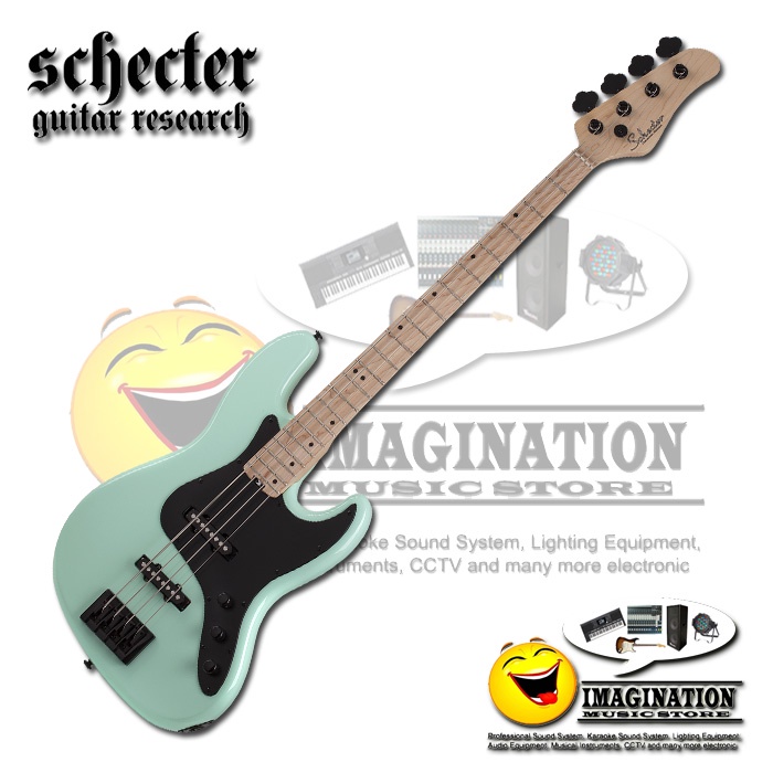 Schecter J-4 Bass Guitar - Sea Foam Green