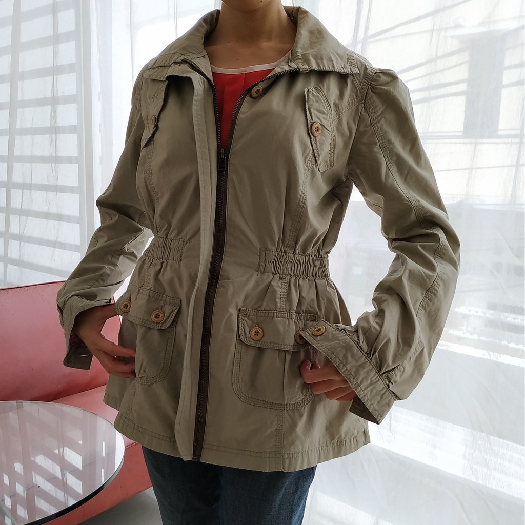 Cardinal Girl Original Branded Brown Bomber Jacket / Jaket Parka Wanita Coklat Pink