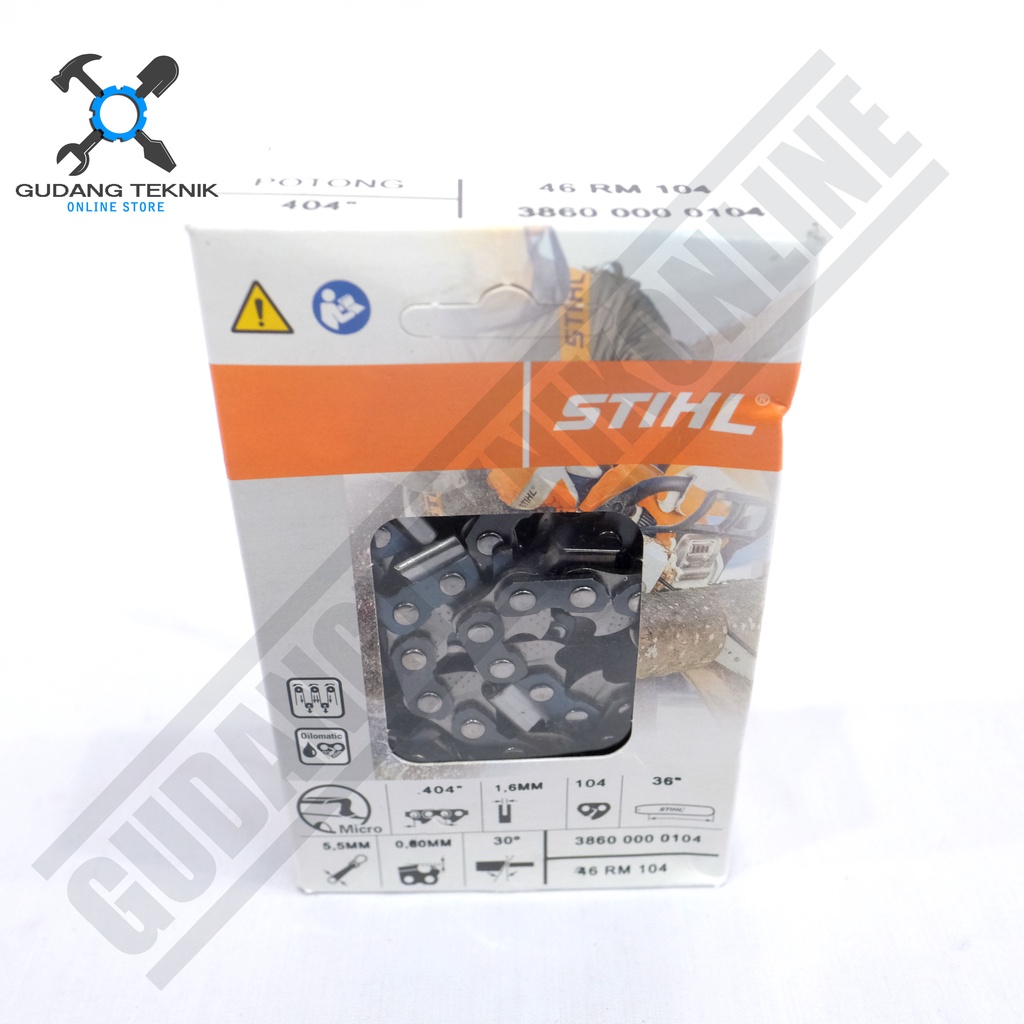 RANTAI POTONG STIHL MS070 36&quot; 52T 3860 000 0104 / Chain Saw Senso MS 070 Bar 36 Inch