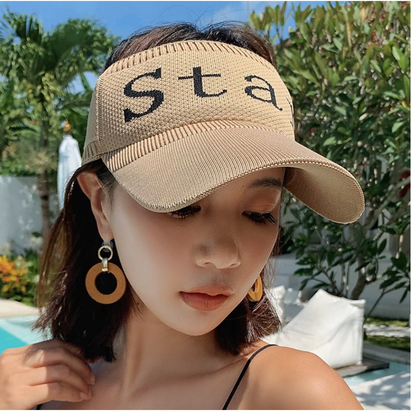 Topi Pantai Korea ZE STAR / Topi Senam Golf Sport Sepeda Aerobik Summer Tennis Rajut Pelindung UV