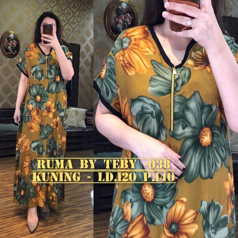 DASTER ARAB TEBY RUMA SERIES RAYON VISCOSE BIG SIZE BY TEBY ORI-KUNING 038