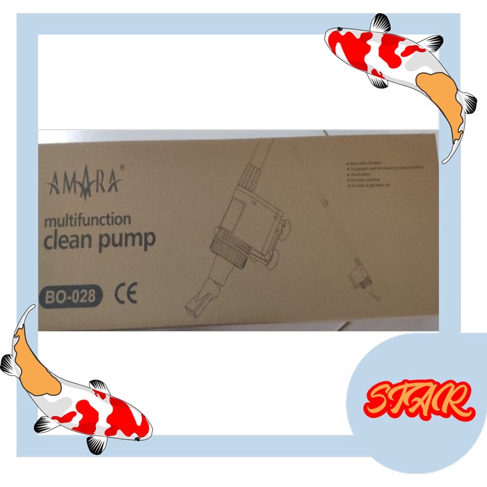 Pembersih penguras air aquarium multifuction clean pump AMARA BO 028