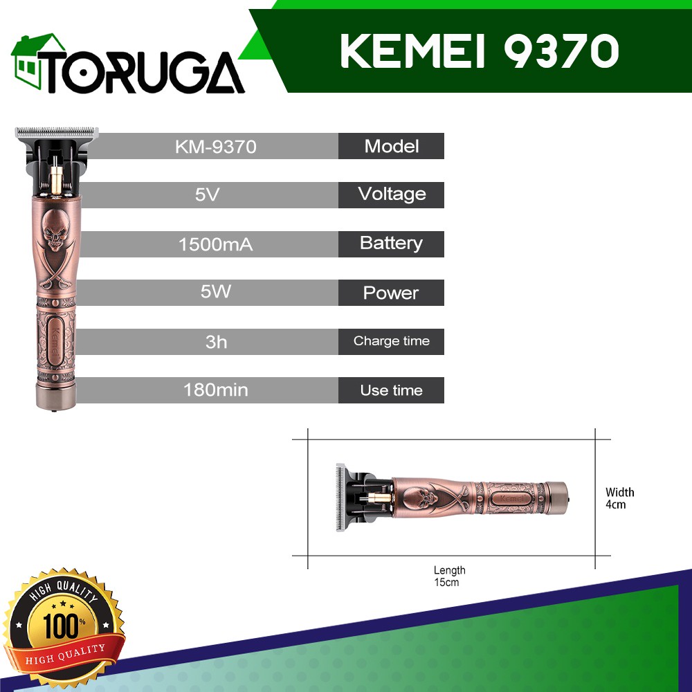 Kemei 9370 Hair Clipper Trimmer Detailing Alat Cukur Original Hair Tatto